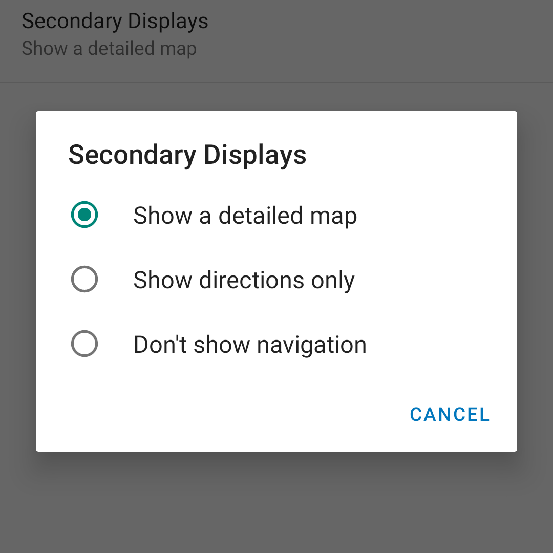 Android Auto Power-saving mode UI