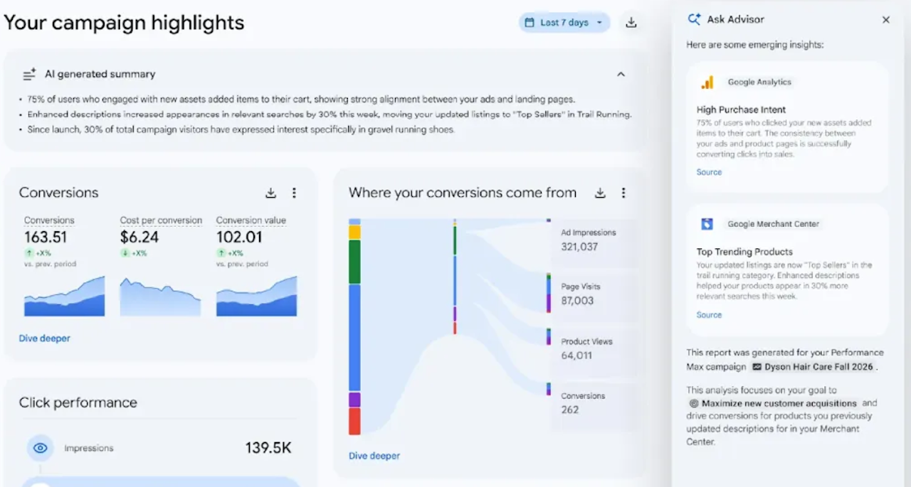 Ask Advisor AI chatbot interface